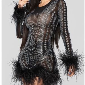 Fashionnova light as a feather rhinestone dress